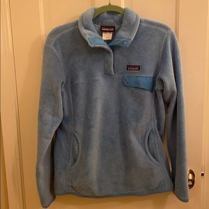 Patagonia Re-Tool Fleece Snap T Pullove Light Blue